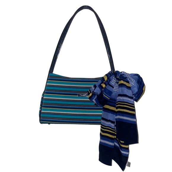 Kate Spade Multicolor Striped Canvas Box Bag - Picture 1 of 10